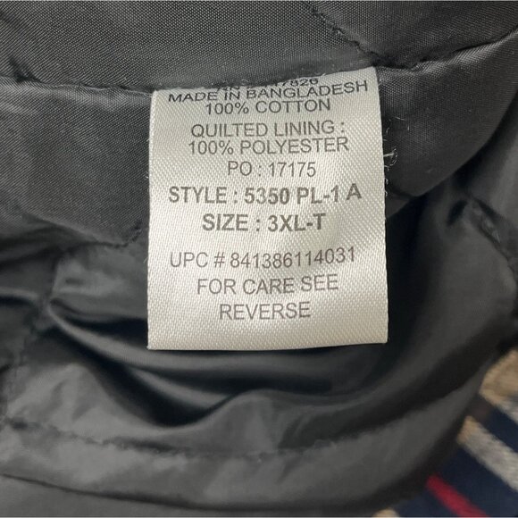 Five Brother Mens Navy Tan Plaid Flannel Shirt Button Front 3XL - Picture 9 of 10